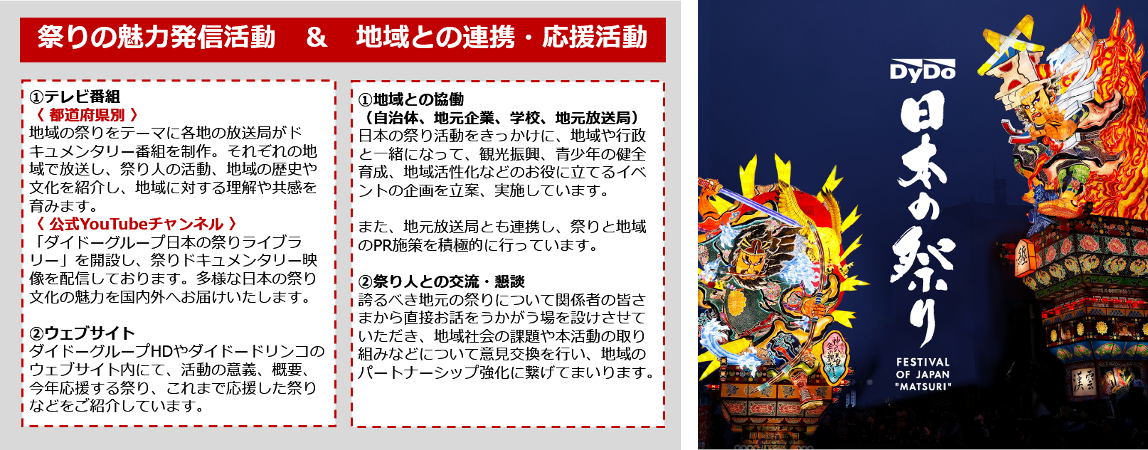 参考情報】祭りの力で日本を元気に！ 24年目も祭りの魅力と人間の純粋 